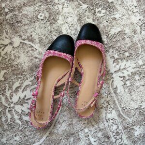A New Day Pink Tweed Slingback Flats